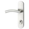 5x MARCHESI NEW YORK Security Lever/Knob Handle Set, Long Backplate 15, 88 mm Profile Cylinder Distance, Selectable Door Thickness, with Cylinder Pull Protection, Satin Stainless Steel view 1