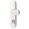 5x MARCHESI NEW YORK Security Lever/Knob Handle Set, Long Backplate 15, 88 mm Profile Cylinder Distance, Selectable Door Thickness, with Cylinder Pull Protection, Satin Stainless Steel view 2