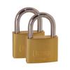 Kasp Padlocks, Brass 2-Pack, 30 mm, Keyed Alike Series 120, Gold, K12030D2 view 1
