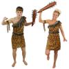 Unisex Neanderthal Couple Costumes with Inflatable Clubs view 1