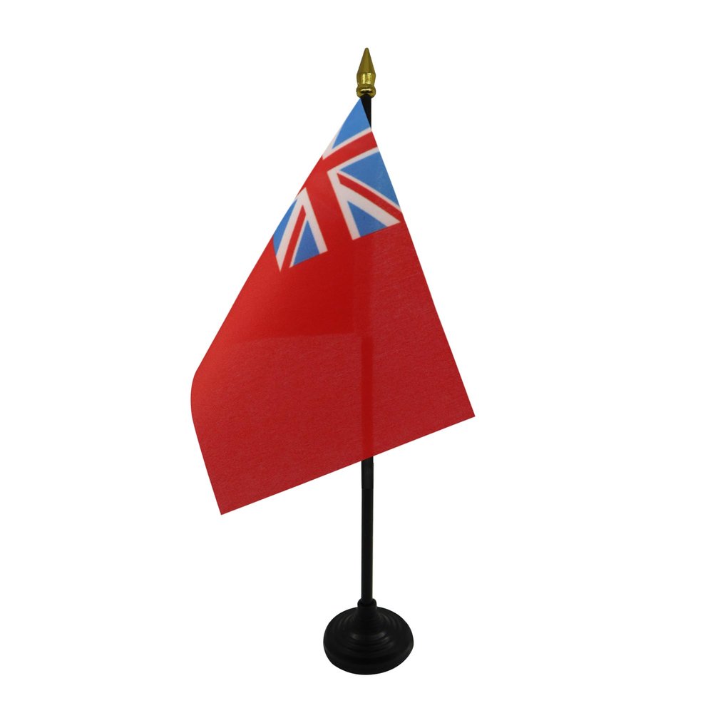 AZ FLAG British Red Ensign Table Flag 15 x 10 cm with Plastic Base