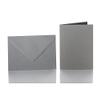 Paper24 50 B6 Envelopes with Triangular Flap + 50 Folded Cards, Dark Gray view 1