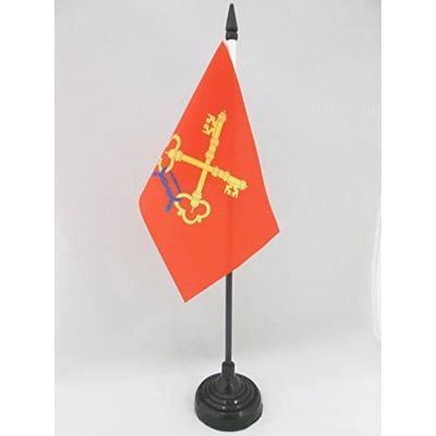 AZ FLAG Comtat Venaissin Table Flag, 15 x 10 cm, Plastic Base