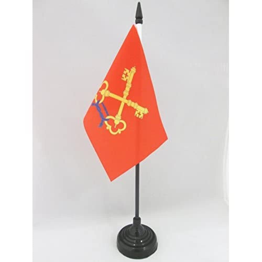 AZ FLAG Comtat Venaissin Table Flag, 15 x 10 cm, Plastic Base
