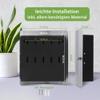 banjado Stainless Steel Key Cabinet for 10 Keyrings, 24 x 21.5 x 7 cm, Old Stripes view 3