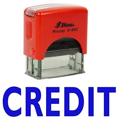 CREDIT Self-Inking Office Stamp, Glossy