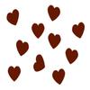 Miniblings 10 Iron-On Heart Patches, 25 mm, Turquoise Flock view 2