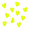 Miniblings 10 Iron-On Heart Patches, 25 mm, Turquoise Flock view 3