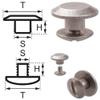Hoppe & Masztalerz 100 3 mm Antique Nickel Screw Rivets, Belt Screws, Chicago Screws view 2