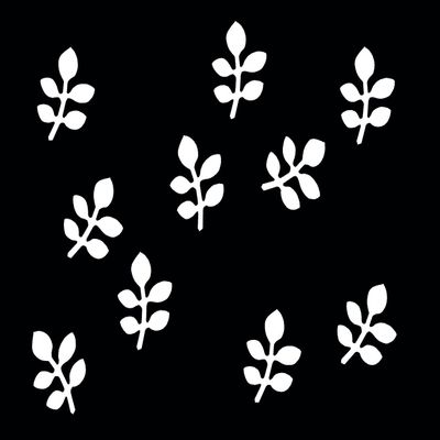 Miniblings 10 Smooth White Leaf Iron-On Appliqués, 28 mm