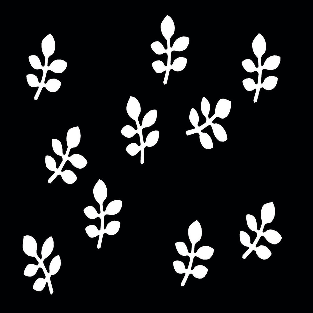 Miniblings 10 Smooth White Leaf Iron-On Appliqués, 28 mm