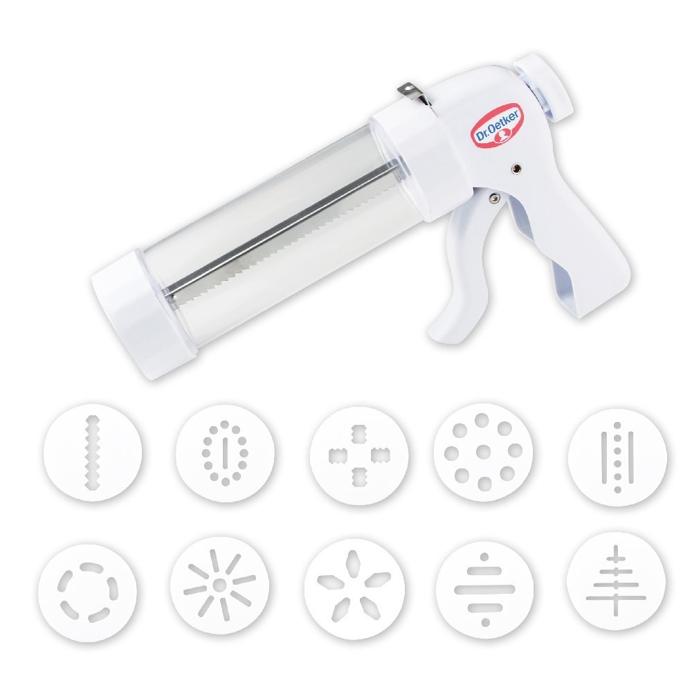 Dr. Oetker Cookie Press with 10 Interchangeable Discs