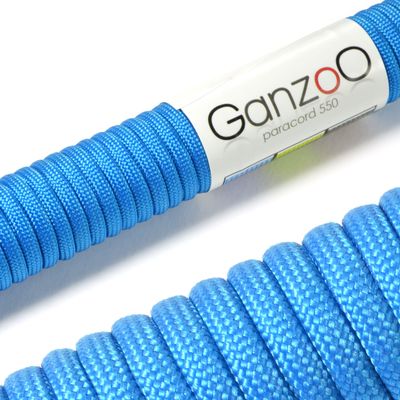 Ganzoo Paracord 550 Type III, 4 mm, Light Blue, 15 m