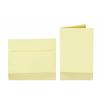 Paper24 50 Colored B6 Envelopes with Adhesive Strip, 120 gsm, Color: 05 Pale Yellow + 50 Matching Folded Cards, 240 gsm, Approx. 12 x 17 cm view 1