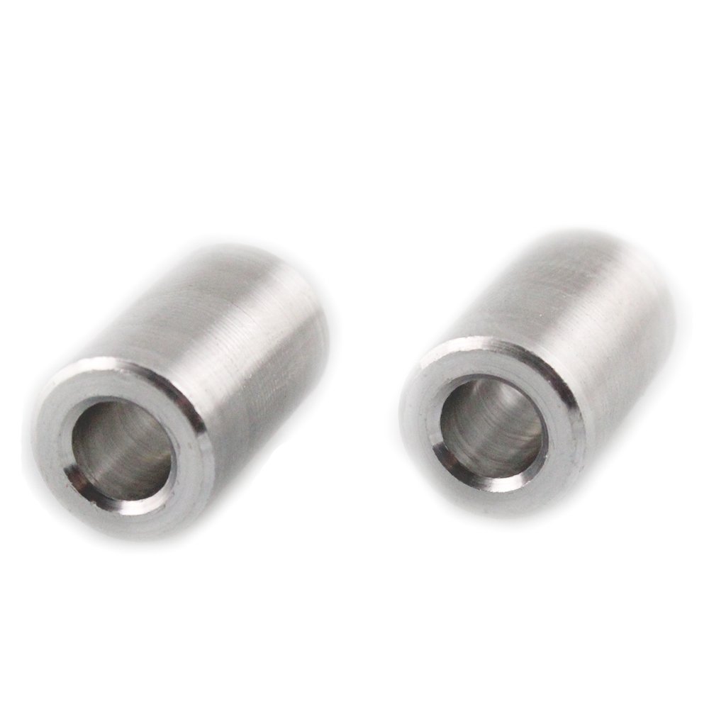25 Aluminum Spacer Sleeves, 10 x 5.3 x 20 mm