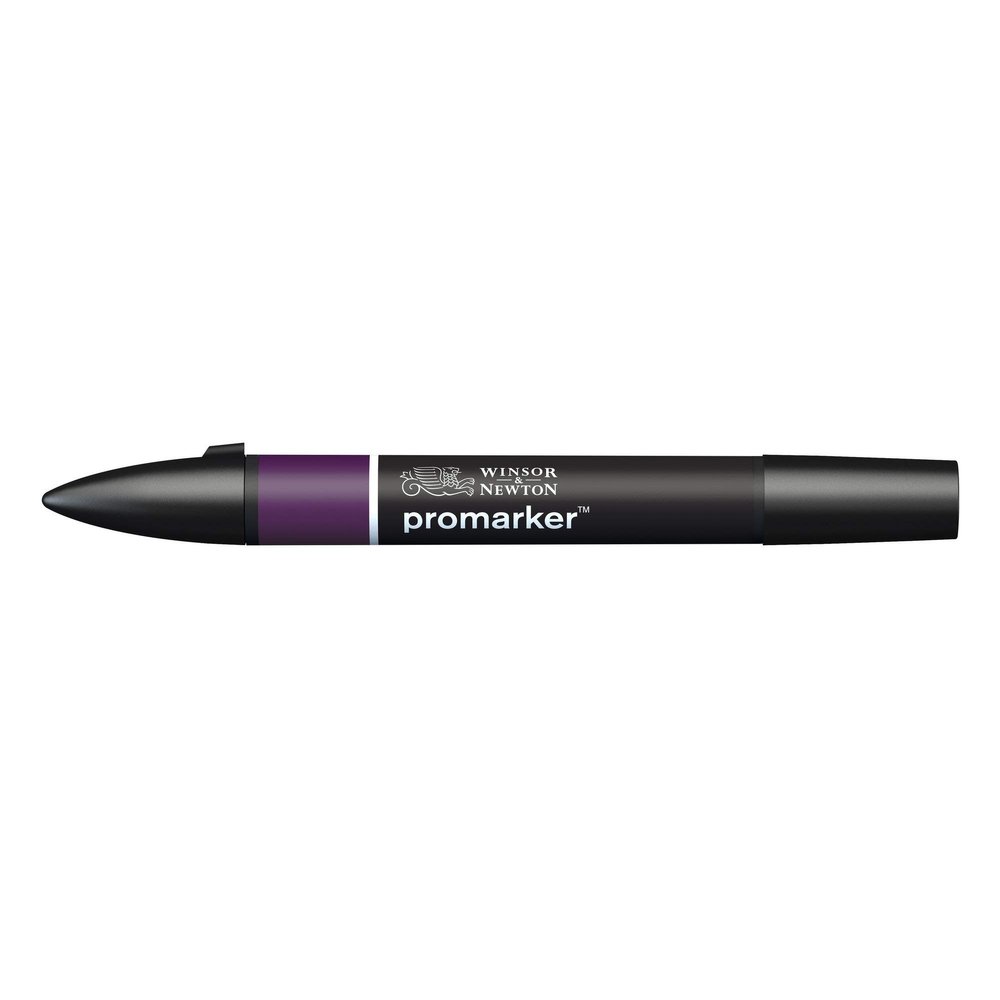 Winsor & Newton ProMarker 0203290 Professional Layout Marker, Fine & Broad Tips, Aubergine