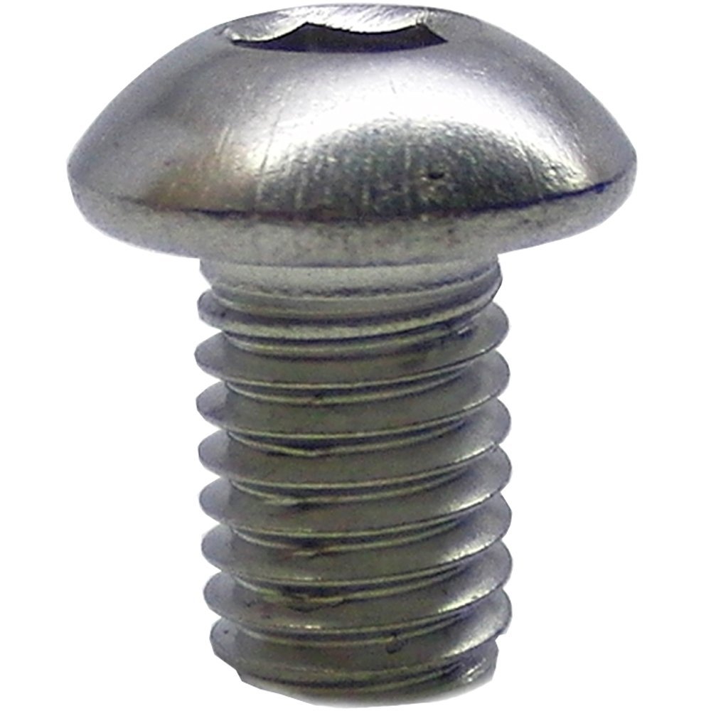 10 Button Head Screws M8 x 10/10 with Hex Socket, ISO 7380, A2 Stainless Steel