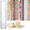 Tuuters Glass Test Tubes with Corks, 25-Pack (100 x 20 mm), Flat Bottom view 1