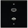 RiteAV Black 1-Port Coaxial Cable TV-F to 1-Port 3.5 mm view 1