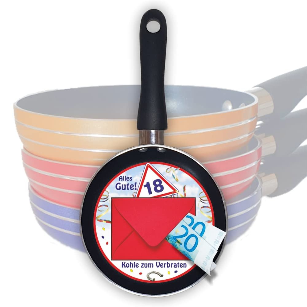 Money Gift Mini Frying Pan for an 18th Birthday