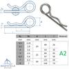 BOOTSTEILE BRAUER Double Spring Cotter Pin, 2.5 x 48 mm, 2-Pack, A2 view 2