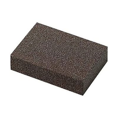 (L) Standard Rubber Hand Sanding Block, Spongy Silicon Carbide, Grits 80 and 120, 1-Pack