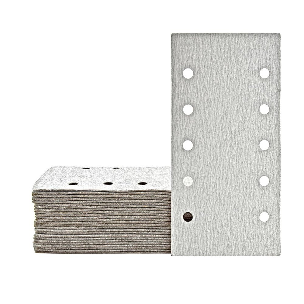 MioTools Shark Sanding Sheets 230 x 115 mm, 10-Hole (50-Pack), Grit 240