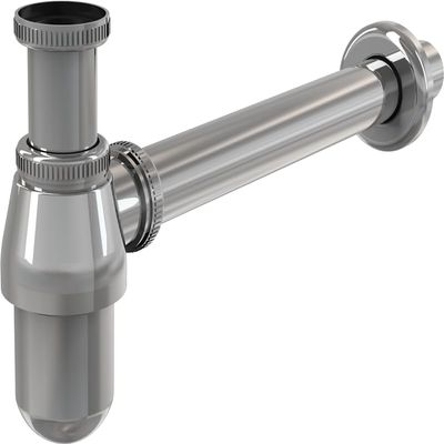 All-Metal Bottle Trap for Washbasin, 32 mm, with 5/4" Union Nut