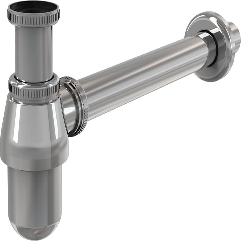 All-Metal Bottle Trap for Washbasin, 32 mm, with 5/4" Union Nut