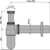All-Metal Bottle Trap for Washbasin, 32 mm, with 5/4" Union Nut view 2