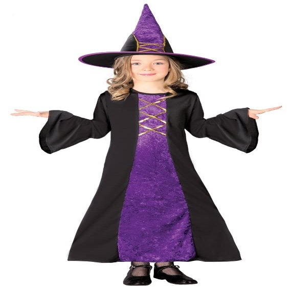 FIESTAS GUIRCA Purple Witch Costume for Girls