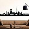 Wandtattoo-Günstig Wall Decal Munich Skyline, Orange, 180 x 50 cm view 1