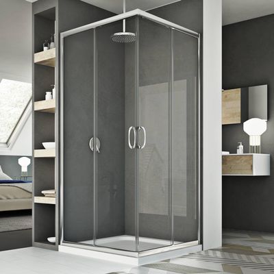 Idralite Junior Shower Enclosure 100 x 70 cm, H 185 cm, Clear Glass