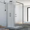 Idralite Junior Trio 3-Sided Shower Enclosure 80 x 80 x 80 cm, H185, Textured Glass view 1
