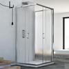 Idralite Junior Trio 3-Sided Shower Enclosure 80 x 80 x 80 cm, H185, Textured Glass view 3