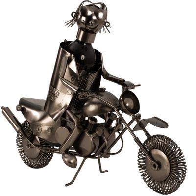 Motorcycle Wine Bottle Holder, Metal