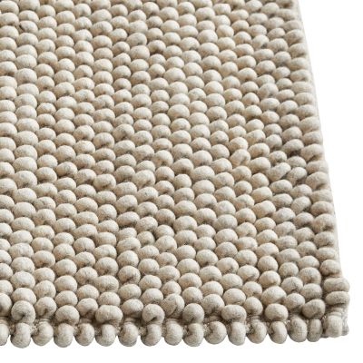 HAY Peas Handwoven 100% New Wool Rug, Soft Grey, 200 x 140 cm, 501183