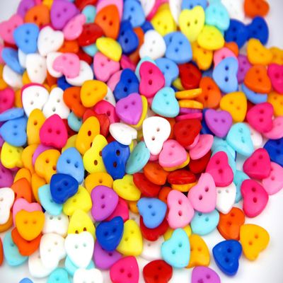 raylinedo One 60 Pieces/Pack 13 mm Assorted Colors Round 2-Hole Plastic Buttons, 02 Mix