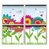 banjado 4-Compartment Mailbox System, White Galvanized Steel, DIN A4, Colorful Flowers view 2
