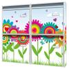 banjado 4-Compartment Mailbox System, White Galvanized Steel, DIN A4, Colorful Flowers view 3