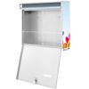 banjado 4-Compartment Mailbox System, White Galvanized Steel, DIN A4, Colorful Flowers view 4