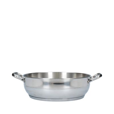Lagostina 10740031728 28 cm Stainless Steel Half-Round Casserole, Gray