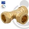 tecuro Brass Compression Tee Fitting, 18 x 18 x 18 mm, DVGW W 534 Approved for Drinking Water, Also for Solar Applications view 4