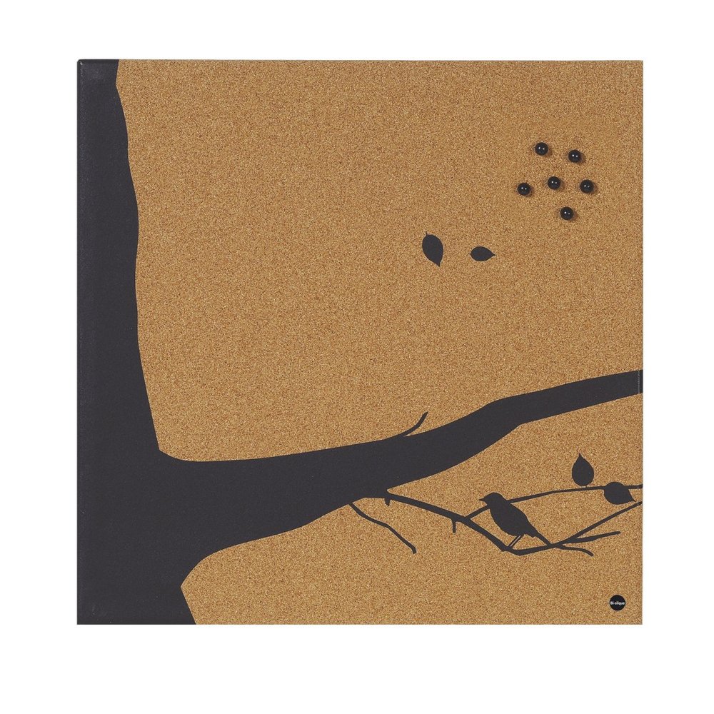Bi-Silque SF751265397 Swallow Memo Board, Frameless, Black Cork