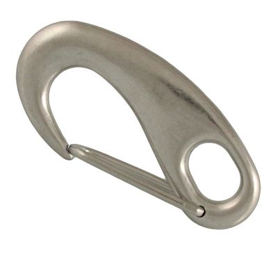 BOOTSTEILE BRAUER 15-Piece Snap Hooks, 100 x 46 mm, Stainless Steel A4