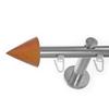 BASIT 240 cm Curtain Rod with Internal Track, Stainless-Steel Look, 16 mm, H70 view 1