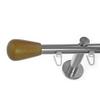 BASIT 16 mm Single-Track Curtain Rod, Stainless Steel Look, 600 cm, Wall-Mounted H70 view 1