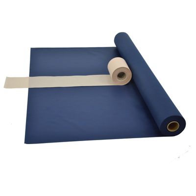 Sensalux Nonwoven Table Linen Combo Set: Blue Roll 1.5 m x 25 m + Cream Runner 15 cm