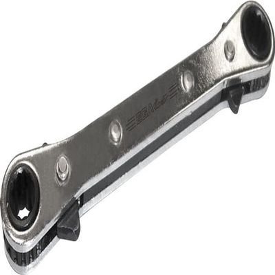 Flat Ratcheting Box-End Wrench 3/8–7/16 in