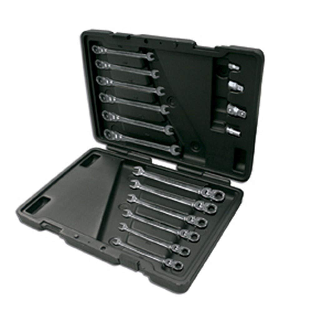 12-Piece Mastergear Articulated Wrench Set with Adapters
